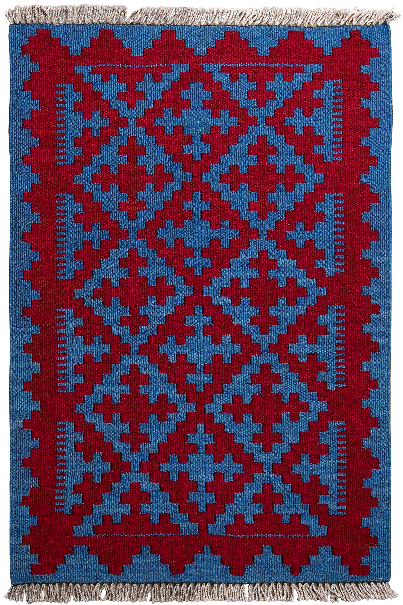Kilim Gashgai Teppich Blau 0