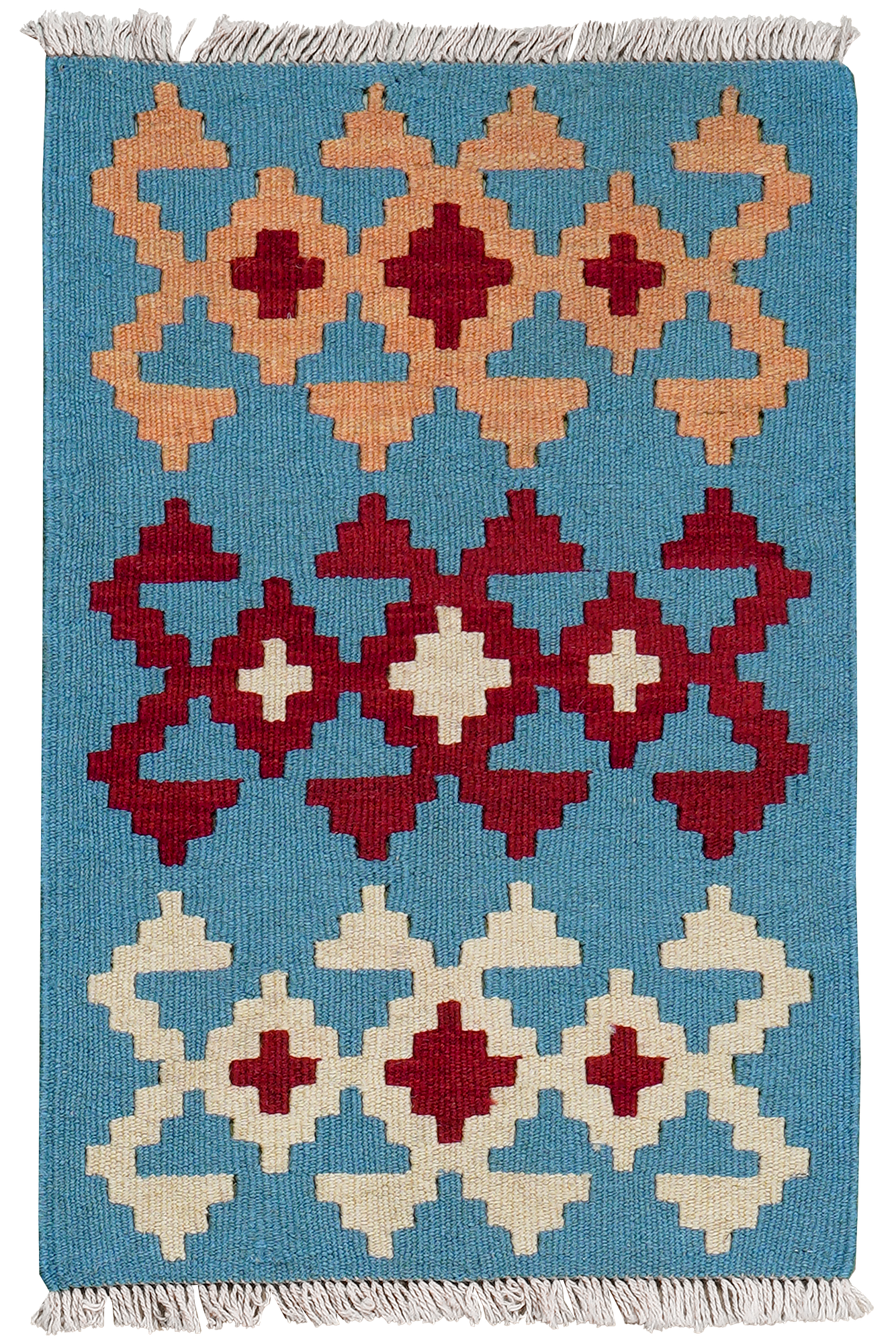 Kilim Gashgai Teppich Blau 0