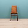 6x Chair Beech wood Velvet Brown 1960s 11