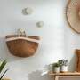 3x Garderobenhaken Massivholz Creme 0