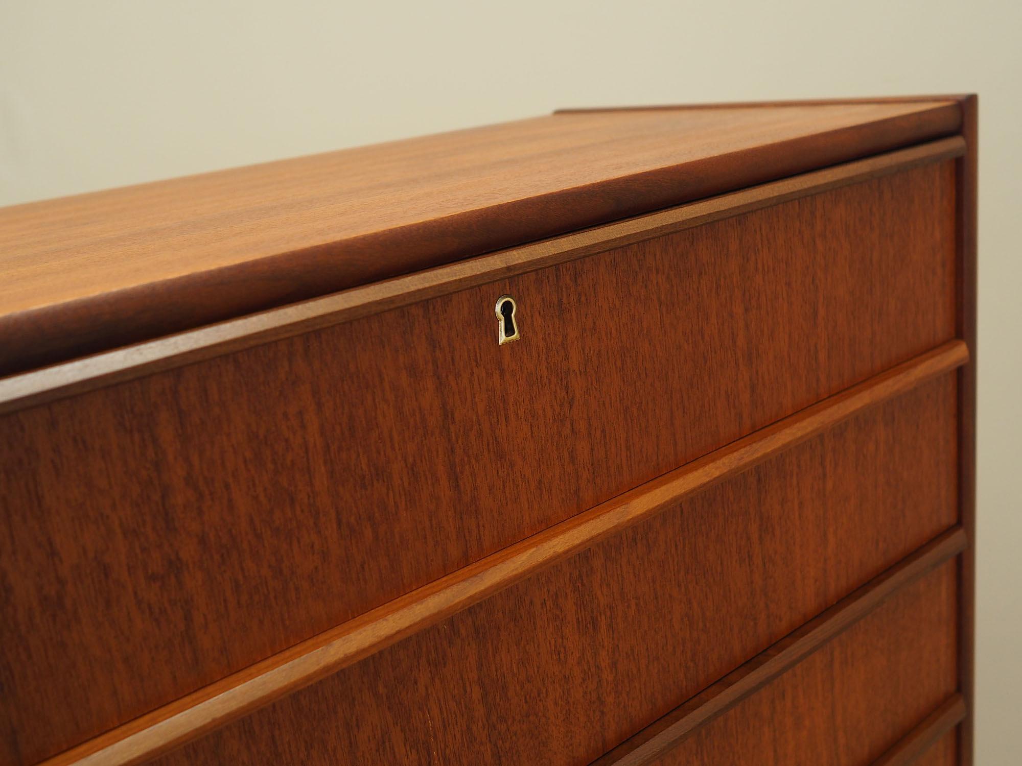 Chest of drawers Teak wood 1970s 9