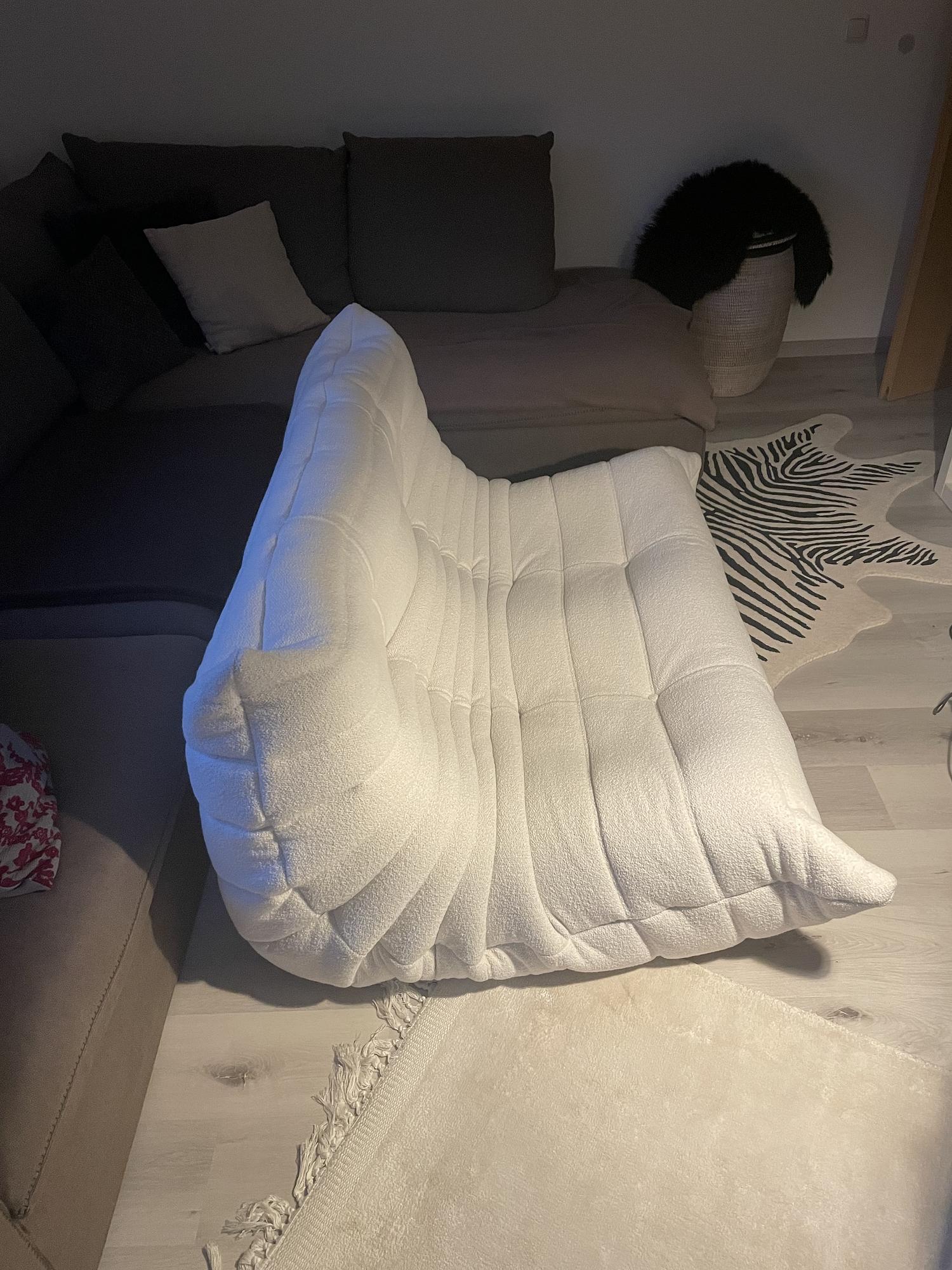 Togo Sofa 2-Sitzer Wolle Weiß 3