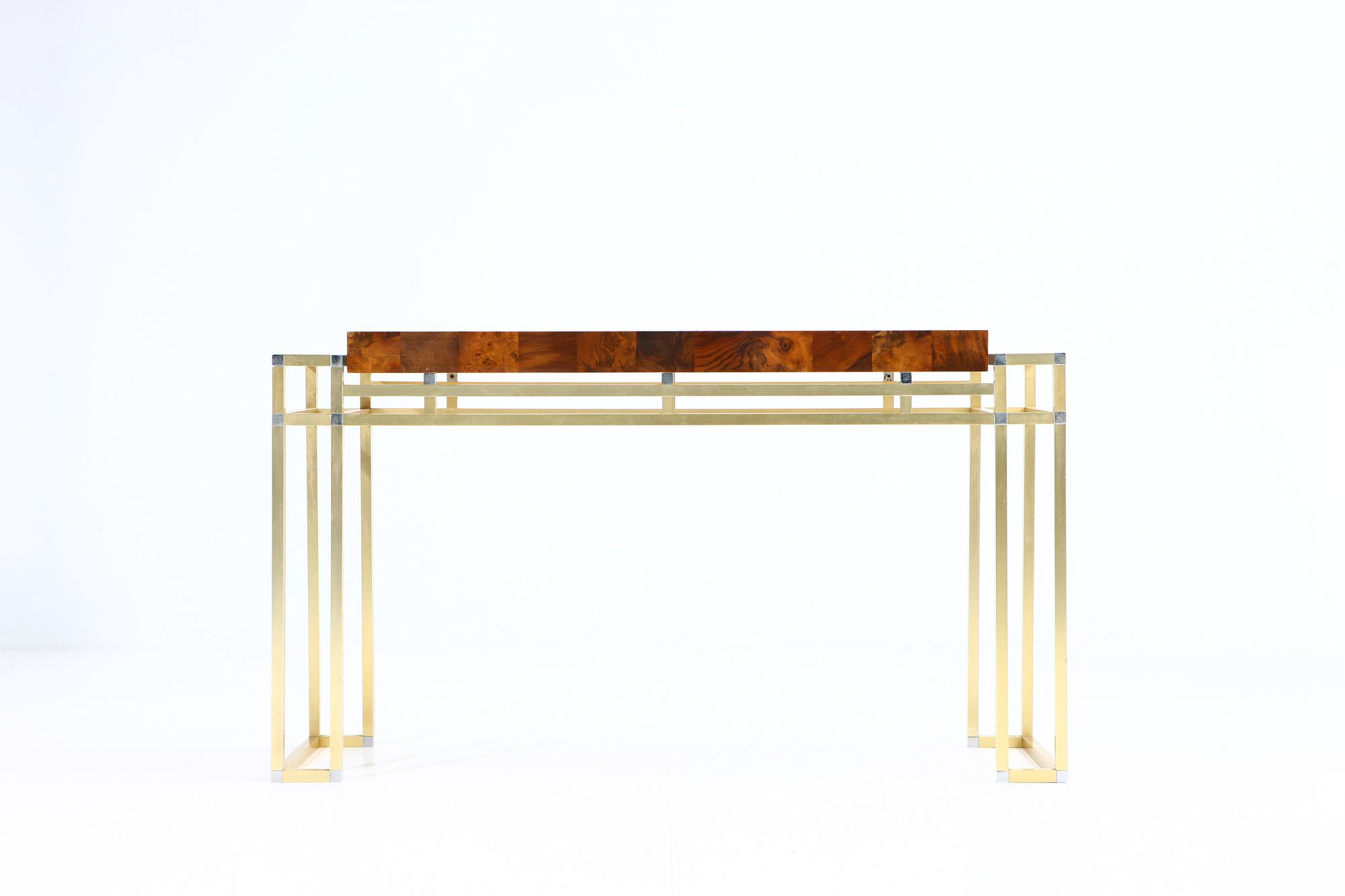 Console table brass 1970s 5