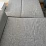Ecksofa mit Schlaffunktion Textil Grau 3