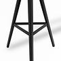 Kuky Alto Nero Sgabello Metallo Legno Nero 2