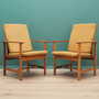 Armchair Teak wood Textile Yellow 1970s 1