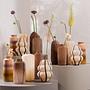 Arles Vase Glas Natur mit Streifen 1