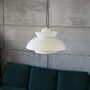 Vintage pendant lamp metal white 1970s 1