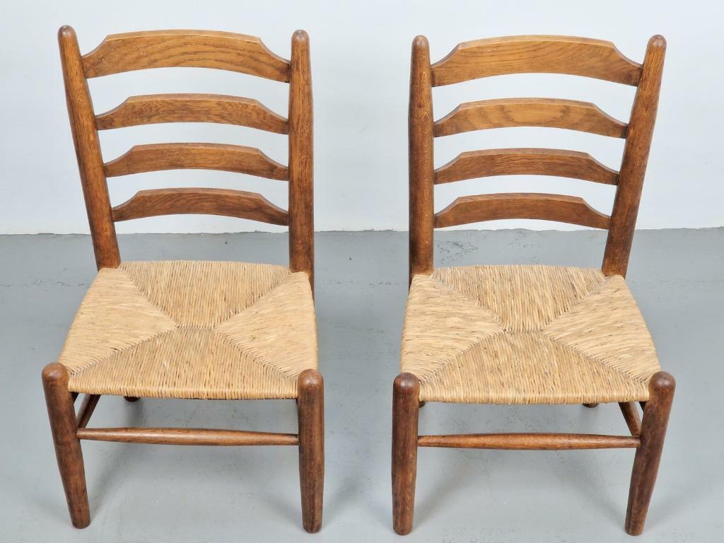 2x Vintage Stühle Holz Braun 1960er Jahre 2