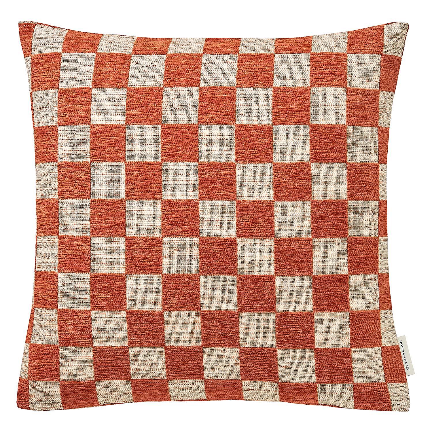 Checkerbox Kissenbezug Rostbraun 45x45cm 0
