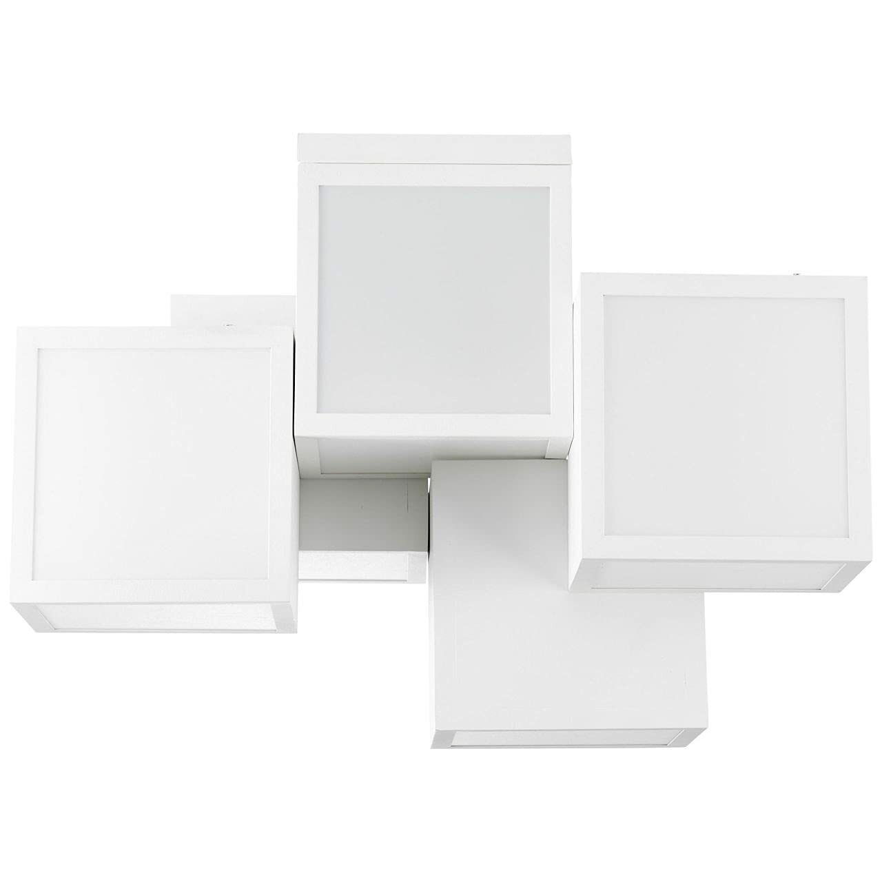 Cubix LED Deckenleuchte Metall Kunststoff Weiß 1