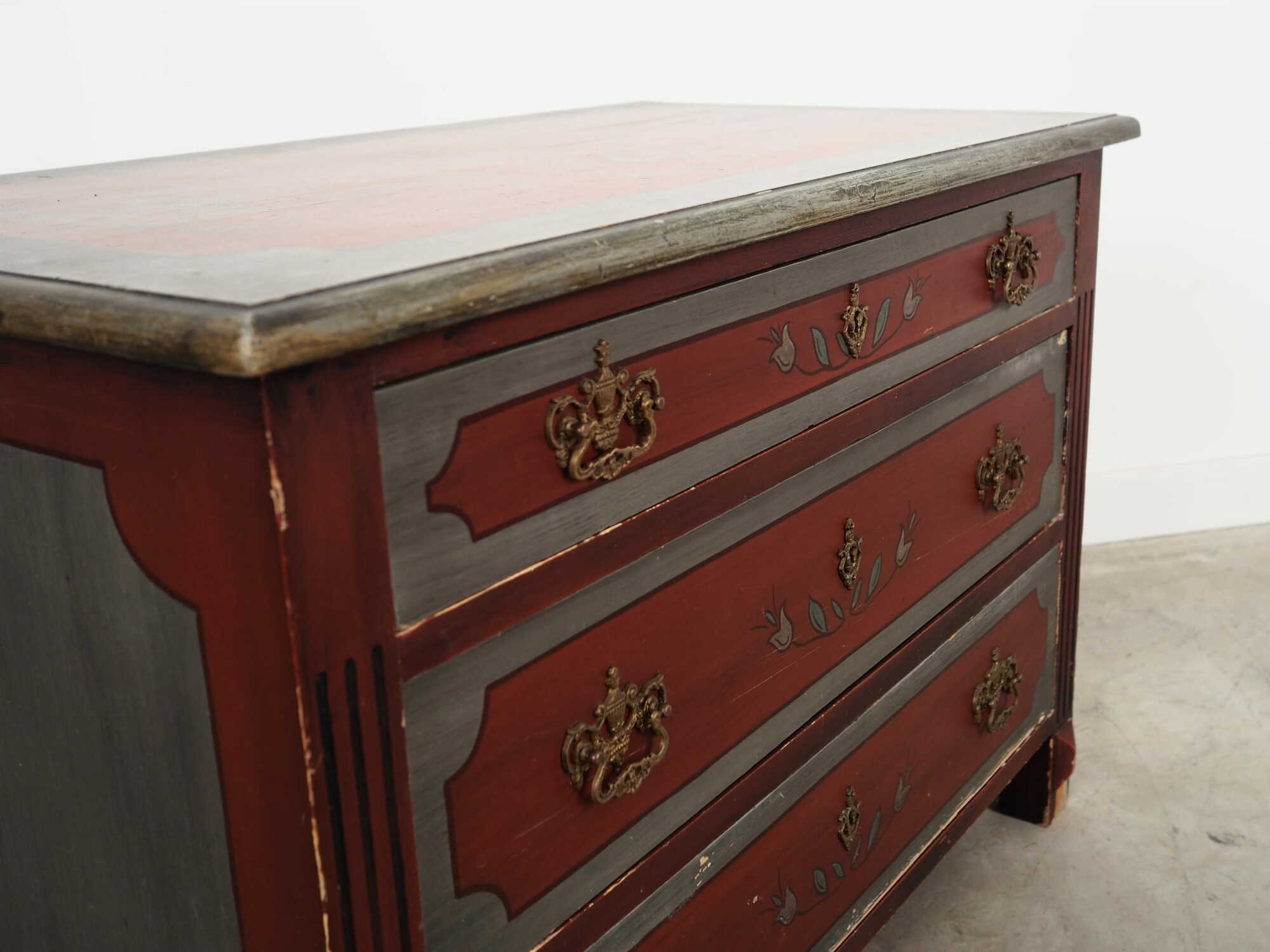 Vintage chest of drawers Pine wood Brown 1950s 9