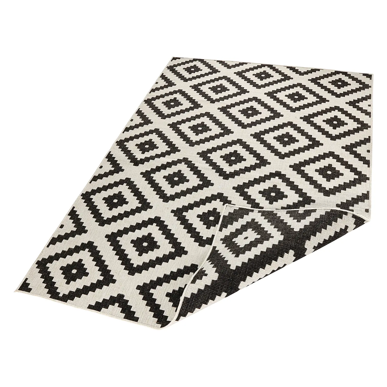 Malta In-/Outdoorteppich Schwarz 3