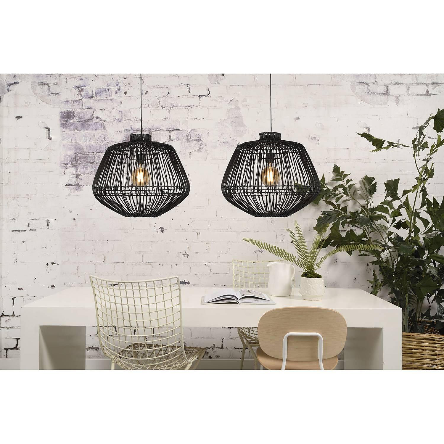 1-Flame Pendant Lamp Madagascar Bamboo Solid 2