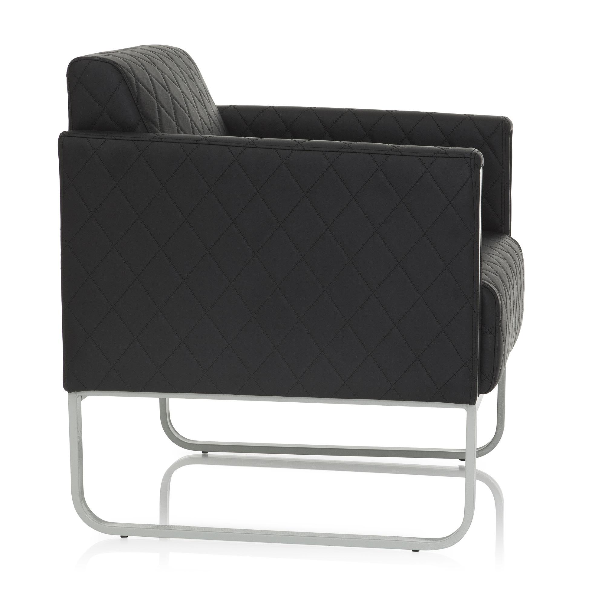 Aruba Armchair Faux Leather Black 3
