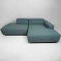 Pyllow Ecksofa Récamiere Rechts Feingewebe Taubenblau 1