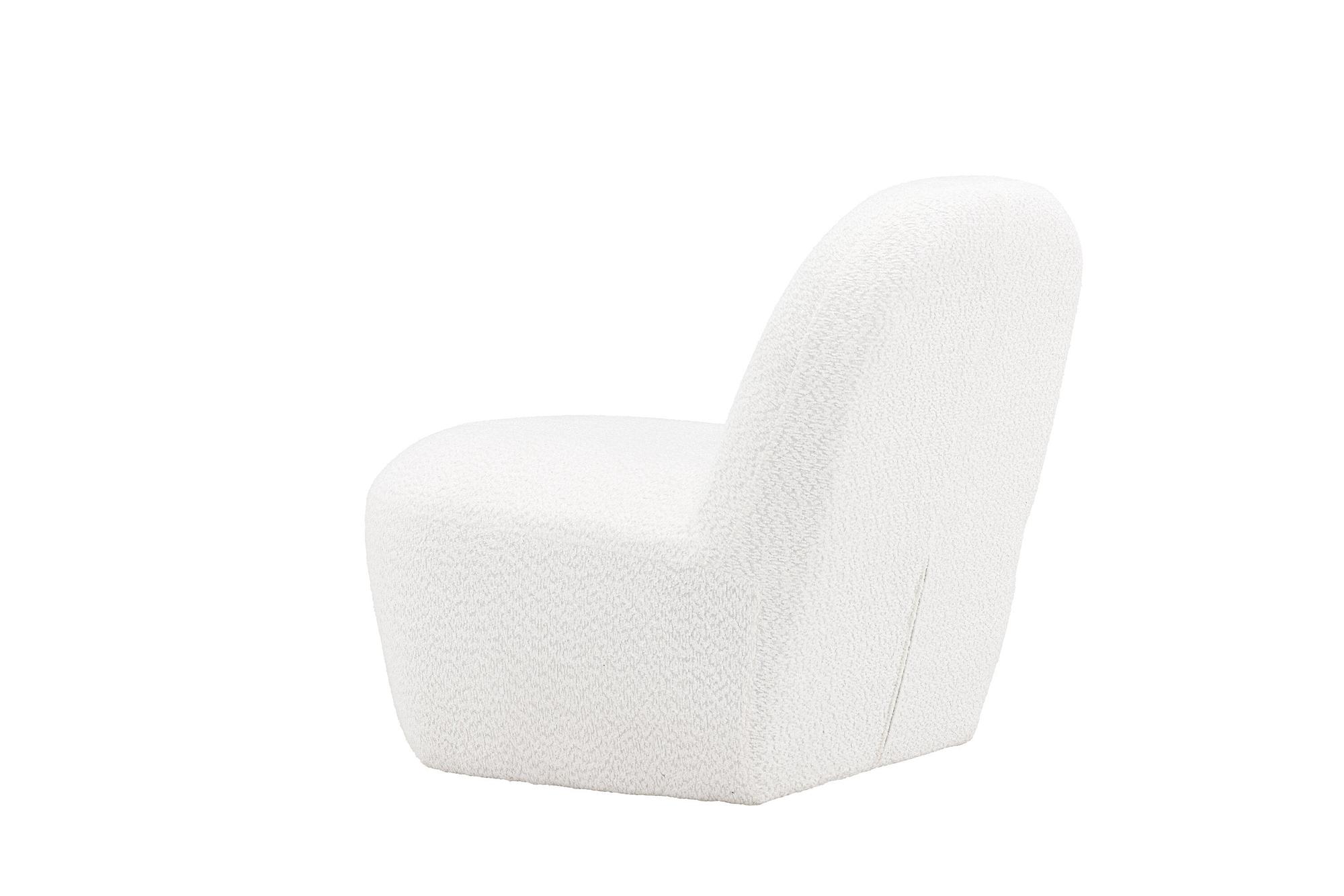 Mahla Lounge Chair White Boucle 4