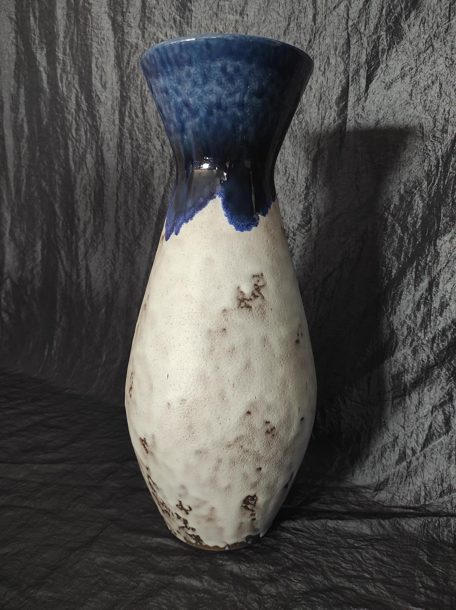 Vintage 432/40 Vase Keramik Blau  2