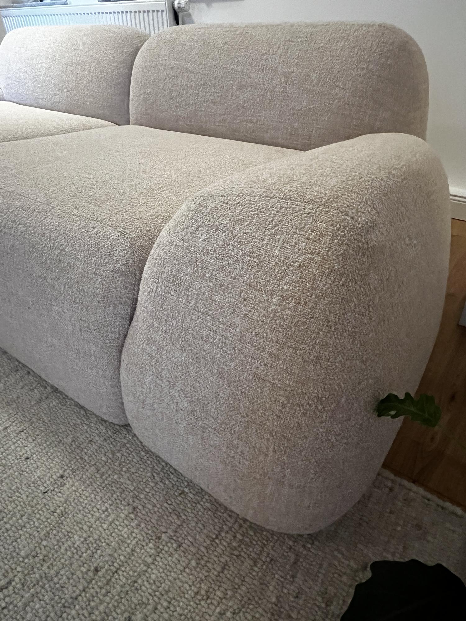 3-Seater Sofa Bouclé Cream 3