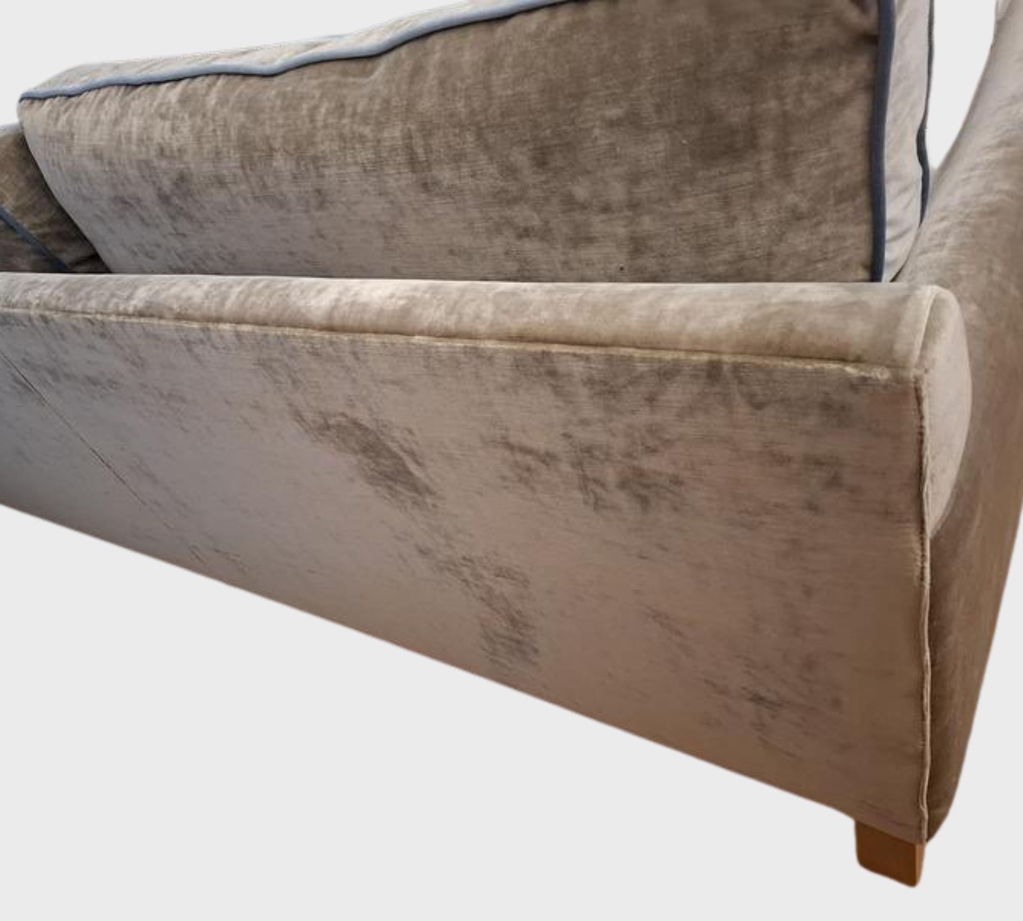 Sofa 2-seater velvet taupe 3