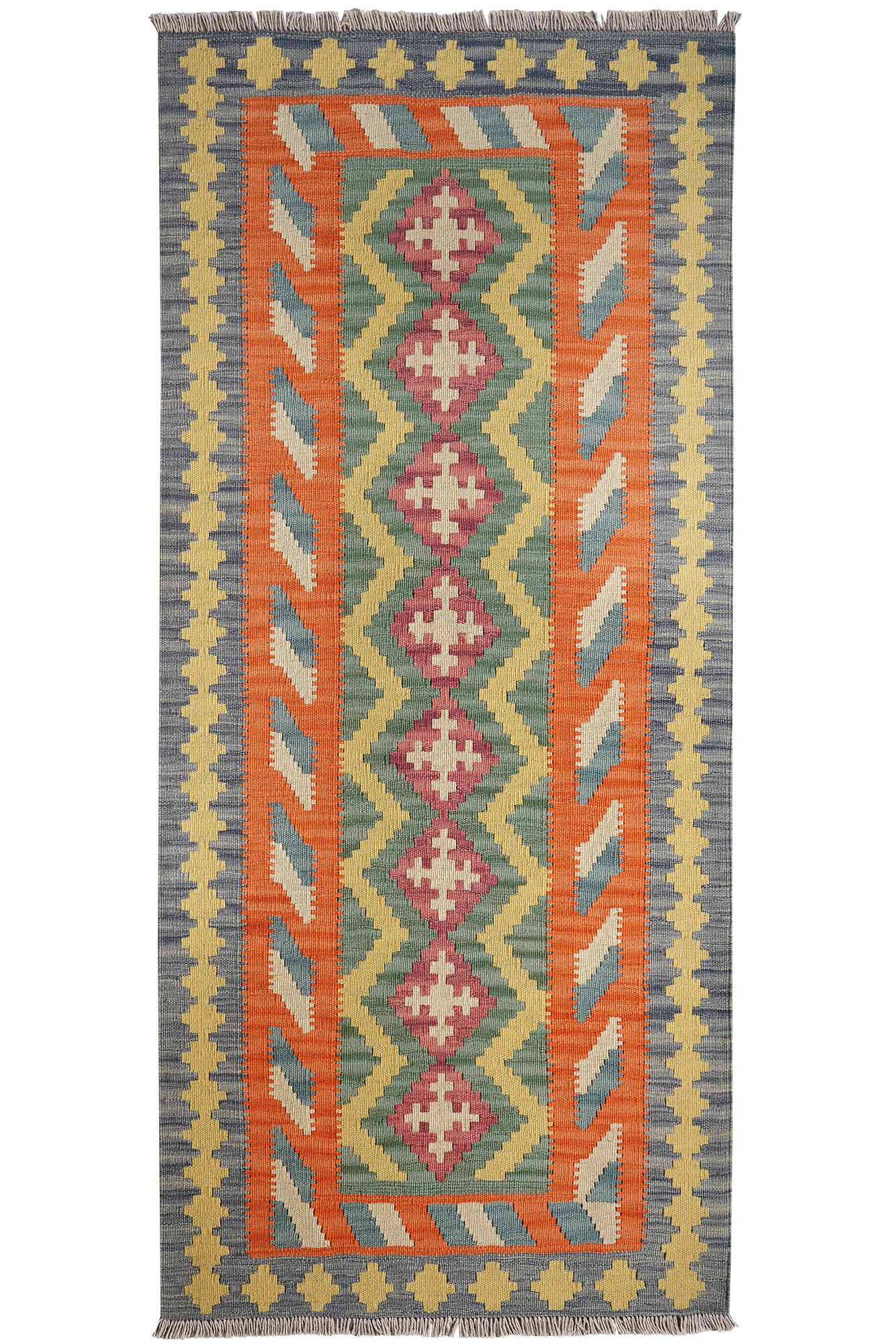 Kelim Gashgai Rug Wool Green 0