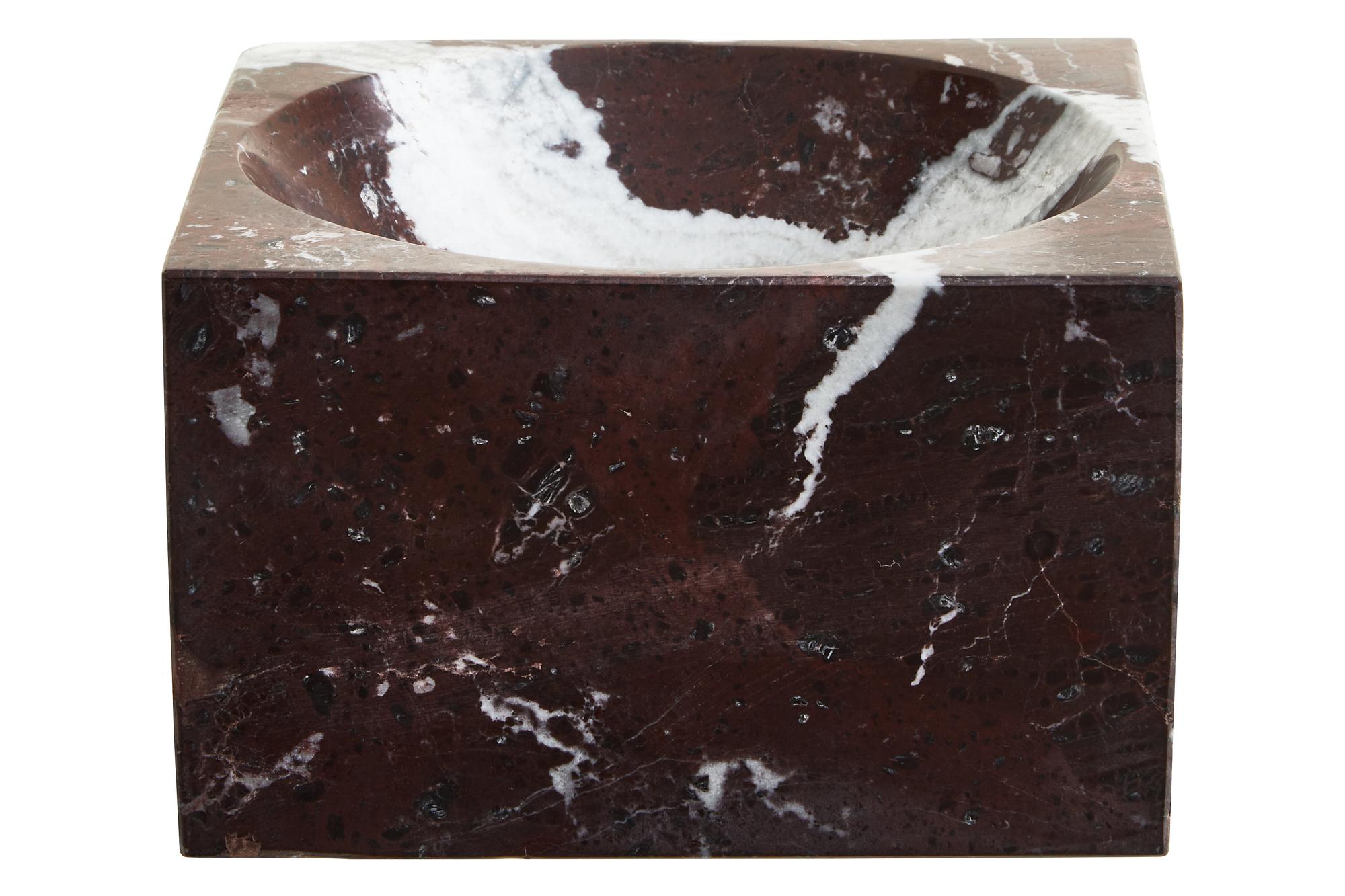 Salmo Square Red Marble Bowl
 5