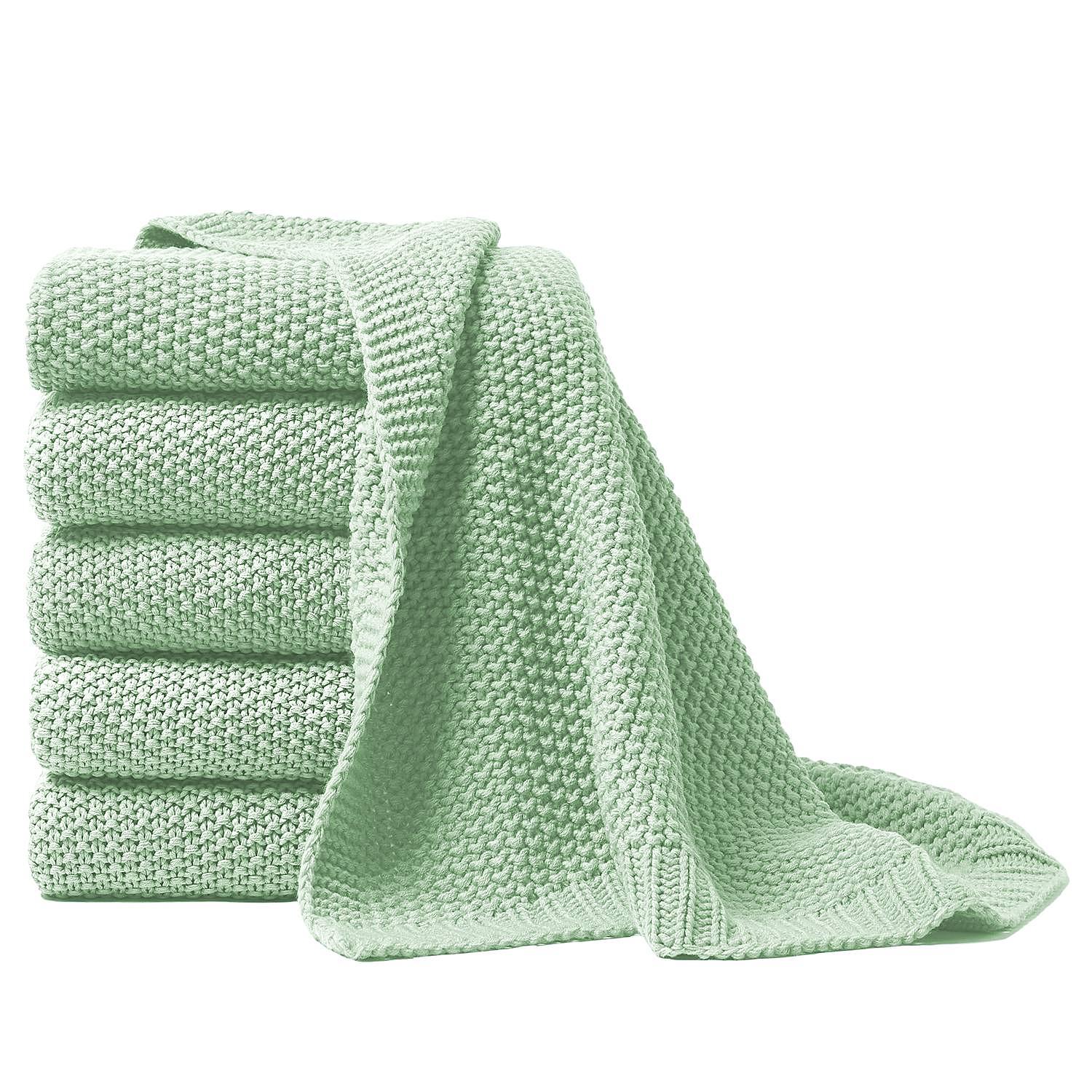 Strickdecke Viby Polyester 130 x 170 cm Mintgrün 3