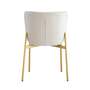 2x Dining chair velvet iron cream 3