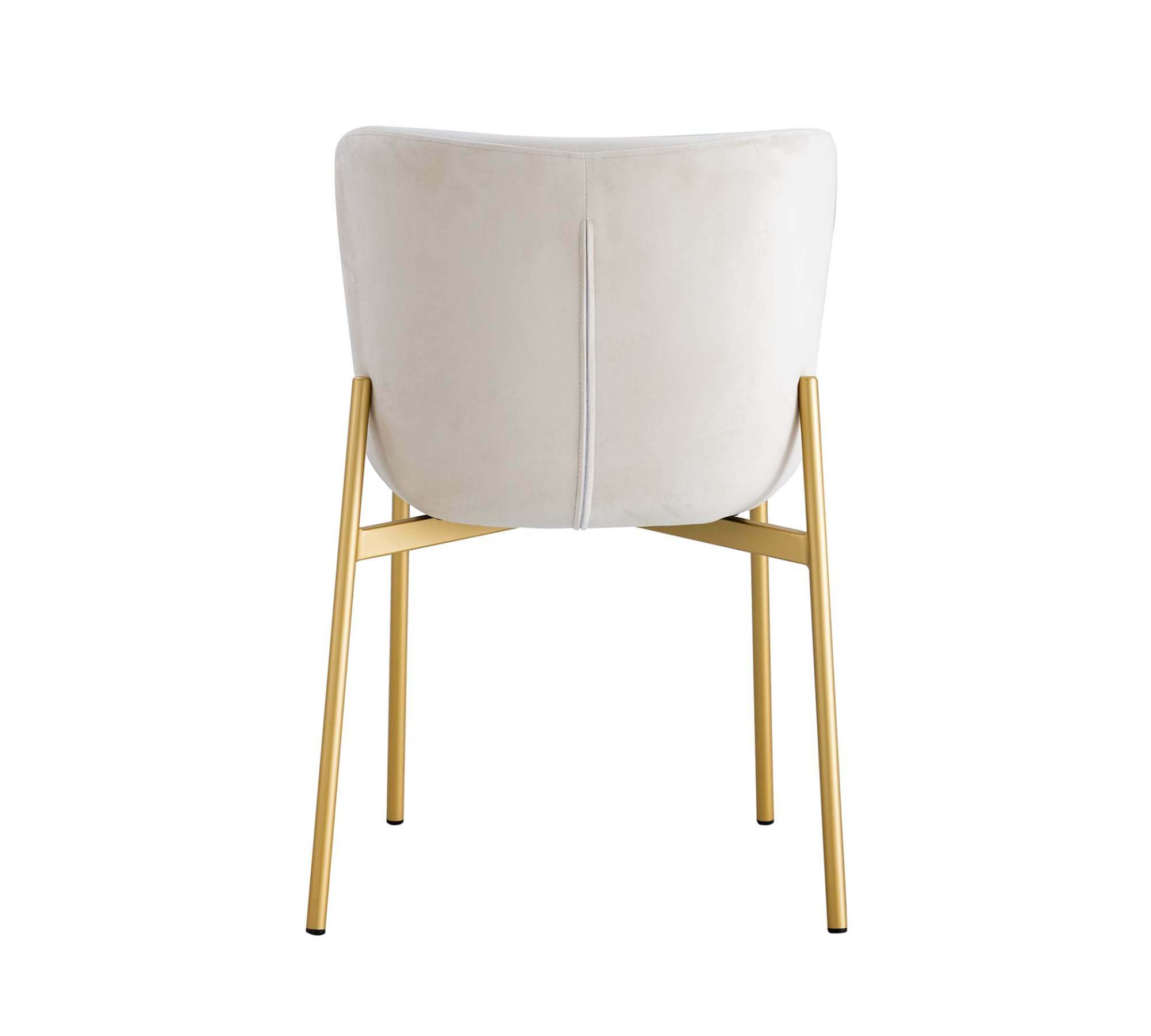 2x Dining chair velvet iron cream 3