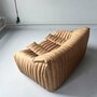 Vintage Annie Hiéronimus Sandra Sofa-Set Leder Beige 5-tlg 5