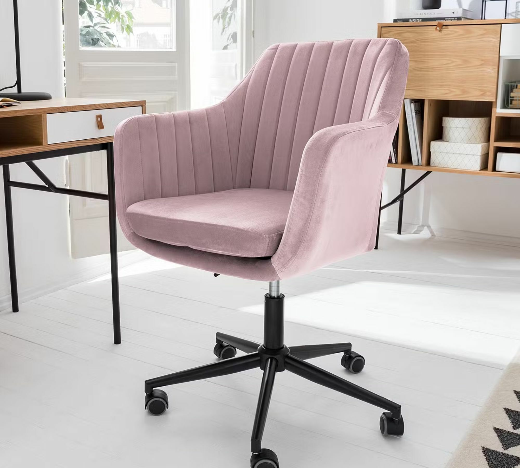 Bürostuhl Textil Metall Pink 6