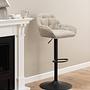 Bar stool Magrin set of 2 Bouclé fabric beige 2