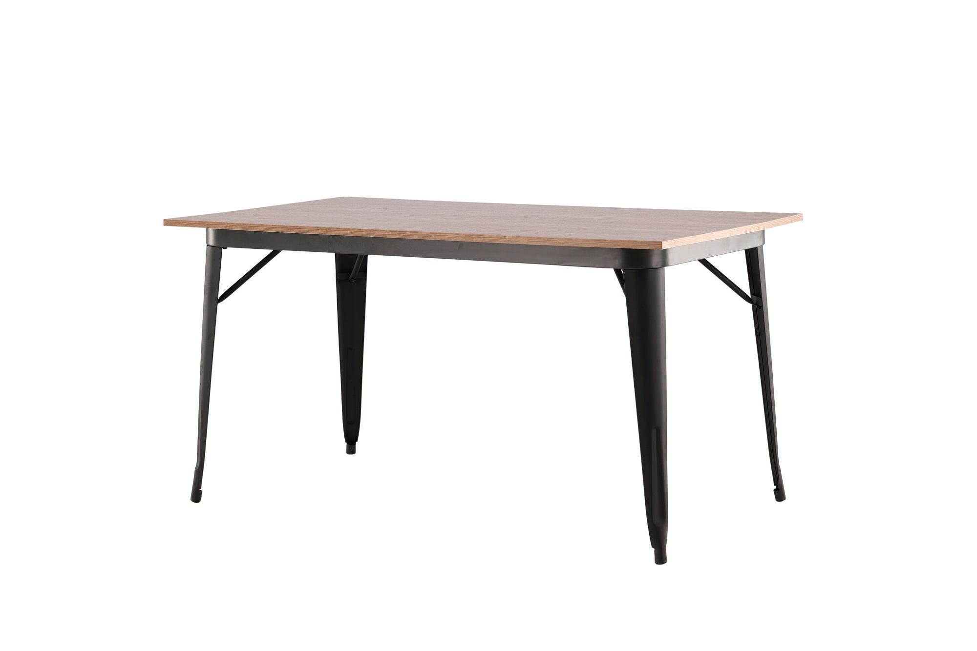 Tempe  Dining table MDF Black/Walnut 5