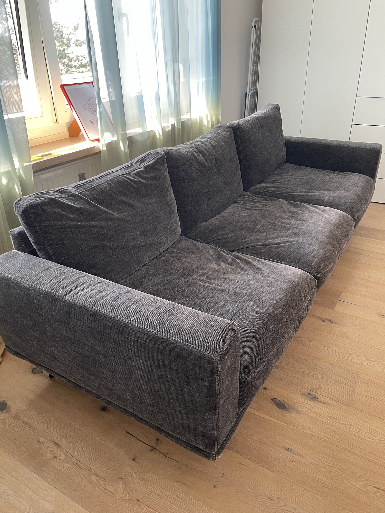 Carlton Sofa 3-Sitzer Feincord Steingrau 3