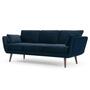 Sigrid Sofa 3-Sitzer Velour Lux Navy 1