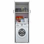 Washing machine cabinet White 62.5cm x 181.8cm 8