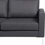 Portobello Sofa 2-Sitzer Leder Metall Dunkelgrau 4