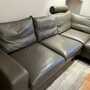 Ecksofa Leder Braun Khaki  5