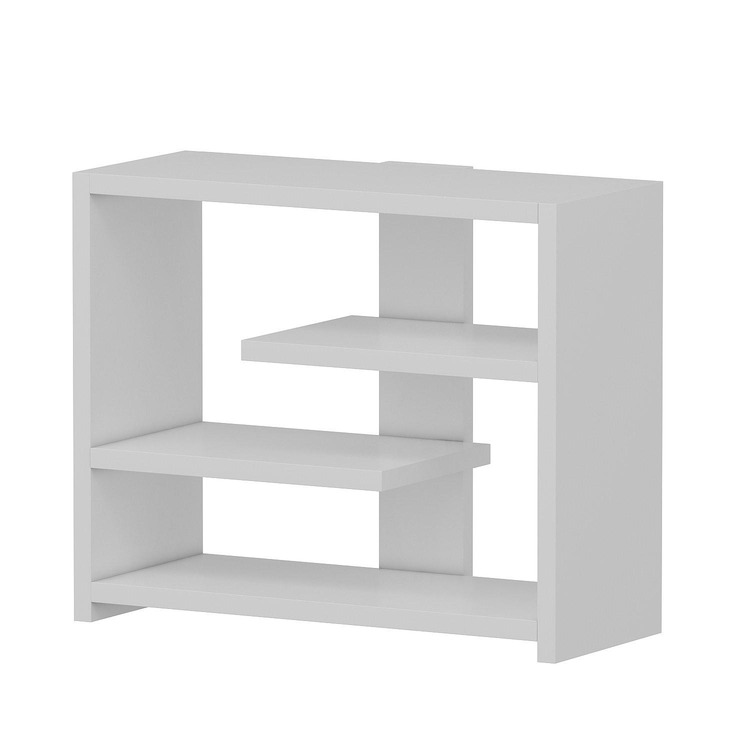 Gupse Wandregal Holzfurnier Weiß 8