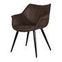Armchair Microfiber Brown Black 1