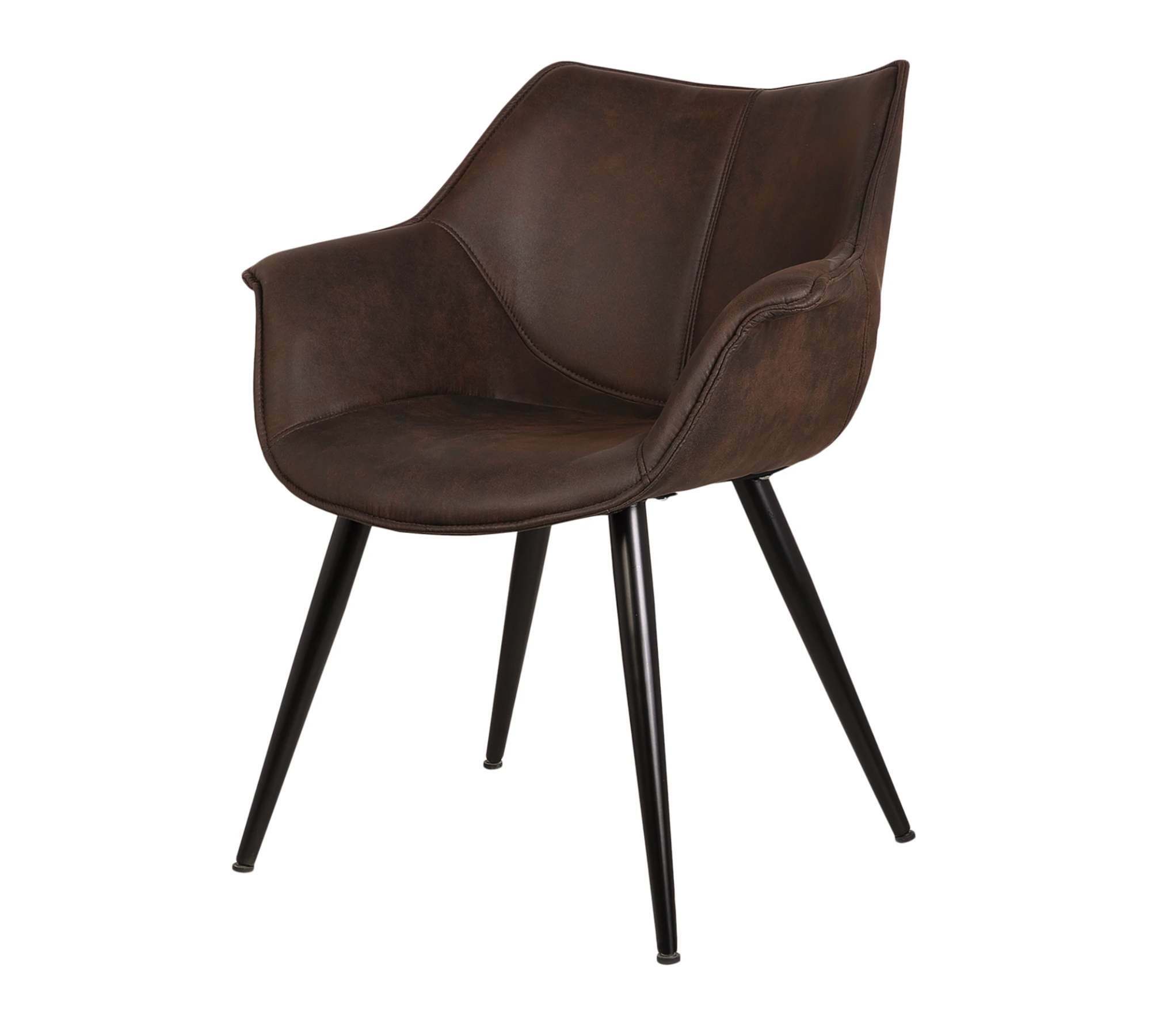 Armchair Microfiber Brown Black 1