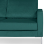 Portobello Sofa 2-Sitzer Samt Metall Petrol 2