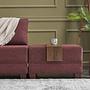 Fly Ecksofa Links mit 2 Hockern Rot 3