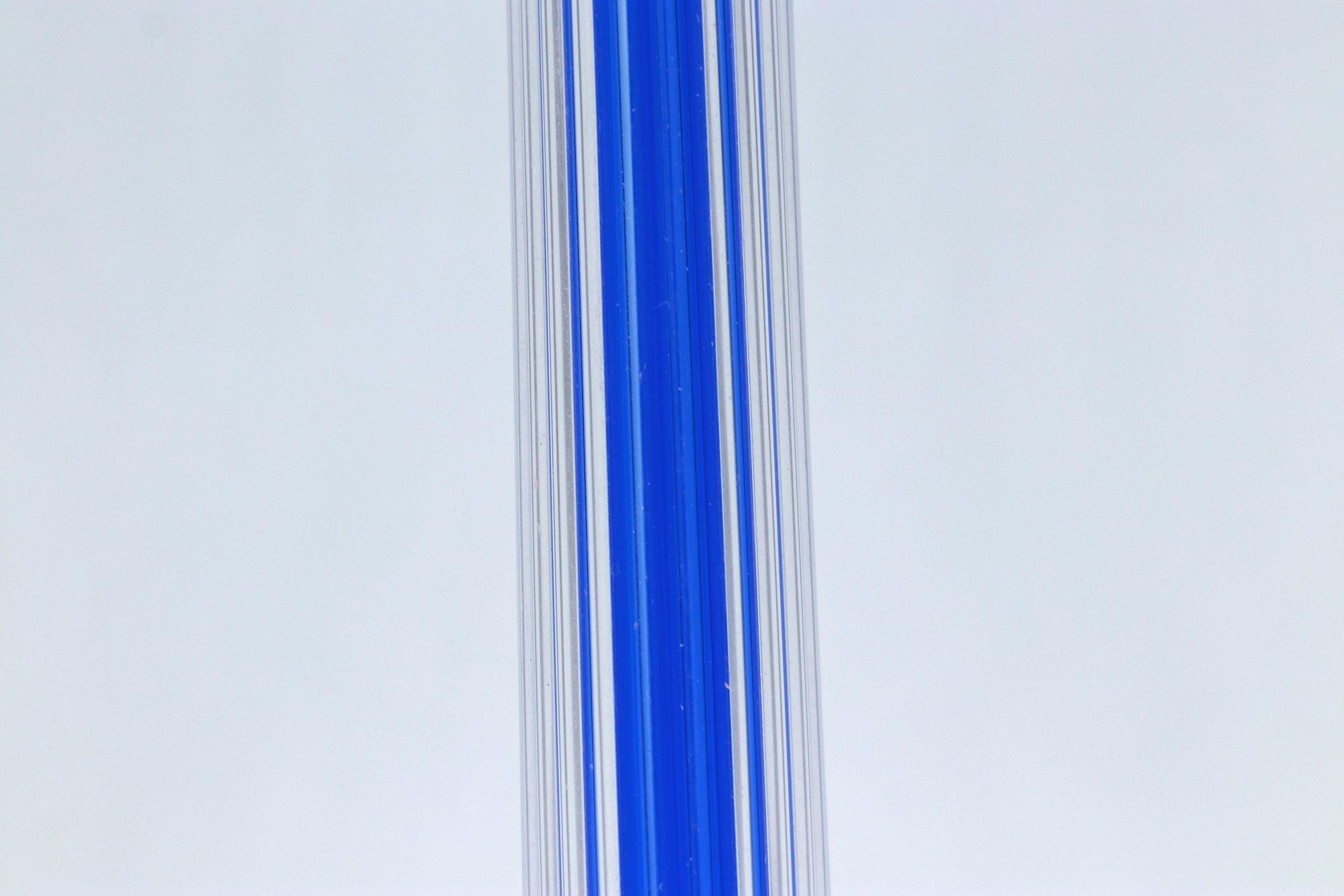 Vintage Postmodern Kerzenständer Glas Blau 1990er Jahre 8