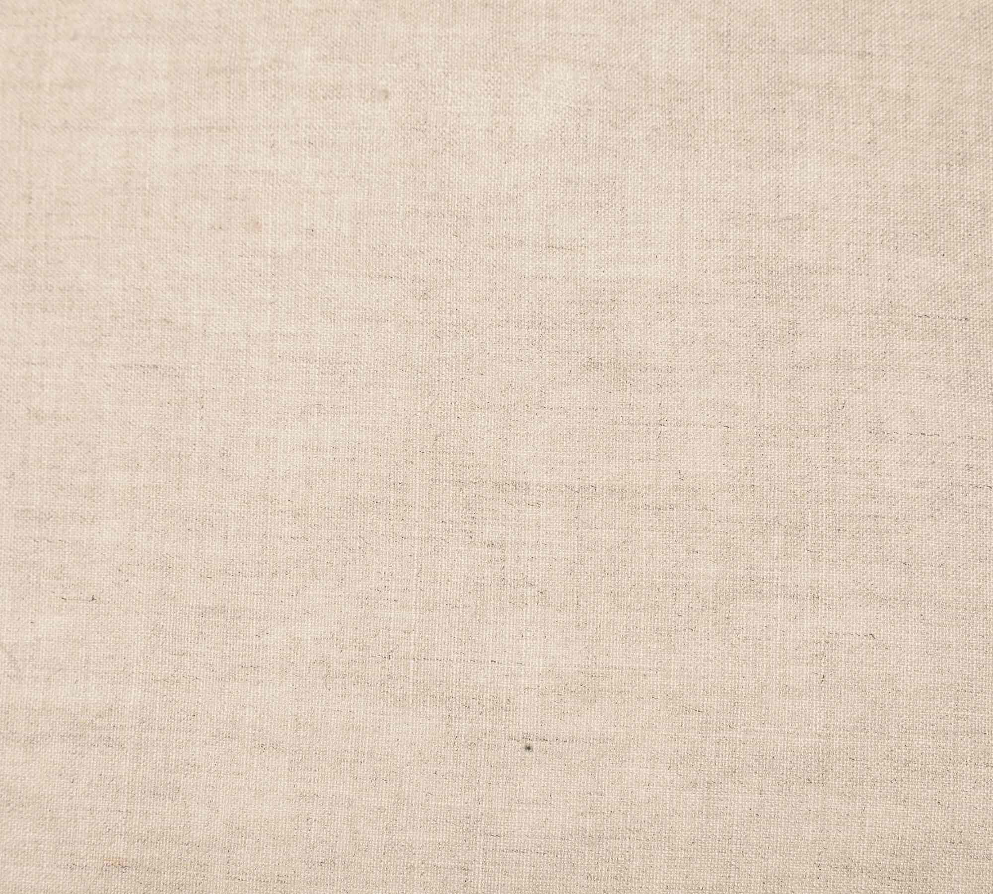 Großes Kissen aus Naturleinen mit Füllung Weiß 65 x 65cm 2