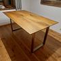 Dining Table Solid Wood Oak Brown 0