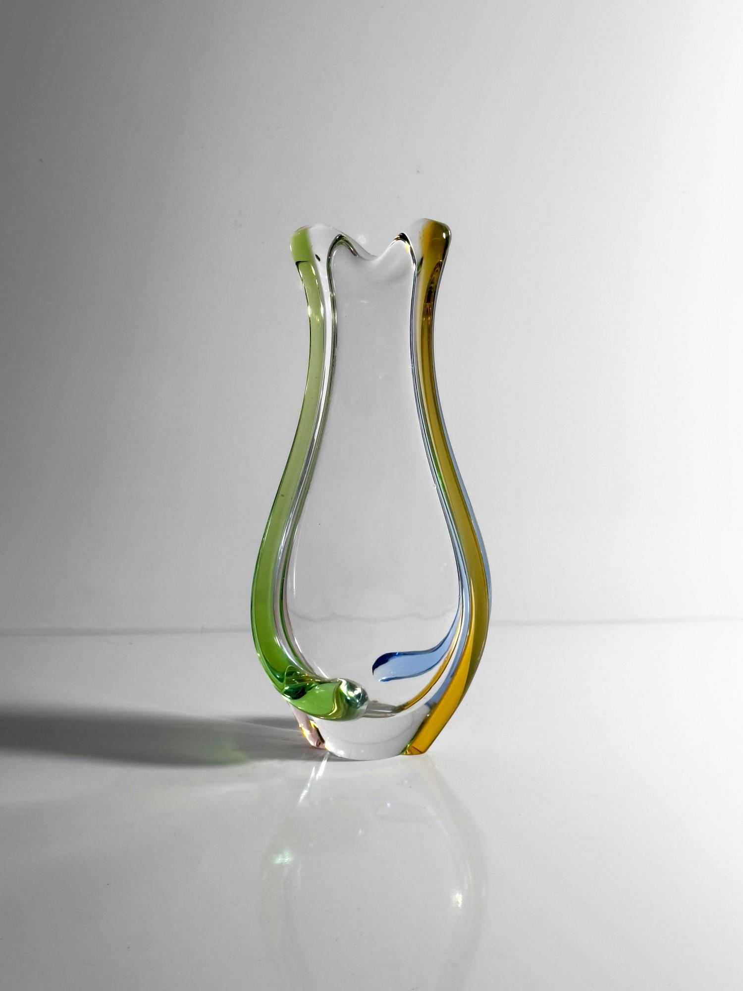 Vintage Rhapsody Vase Glass 50s 0