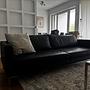 Black leather sofa 3