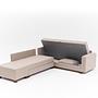 Aly Schlafsofa Récamiere Links Baumwolle Beige 8