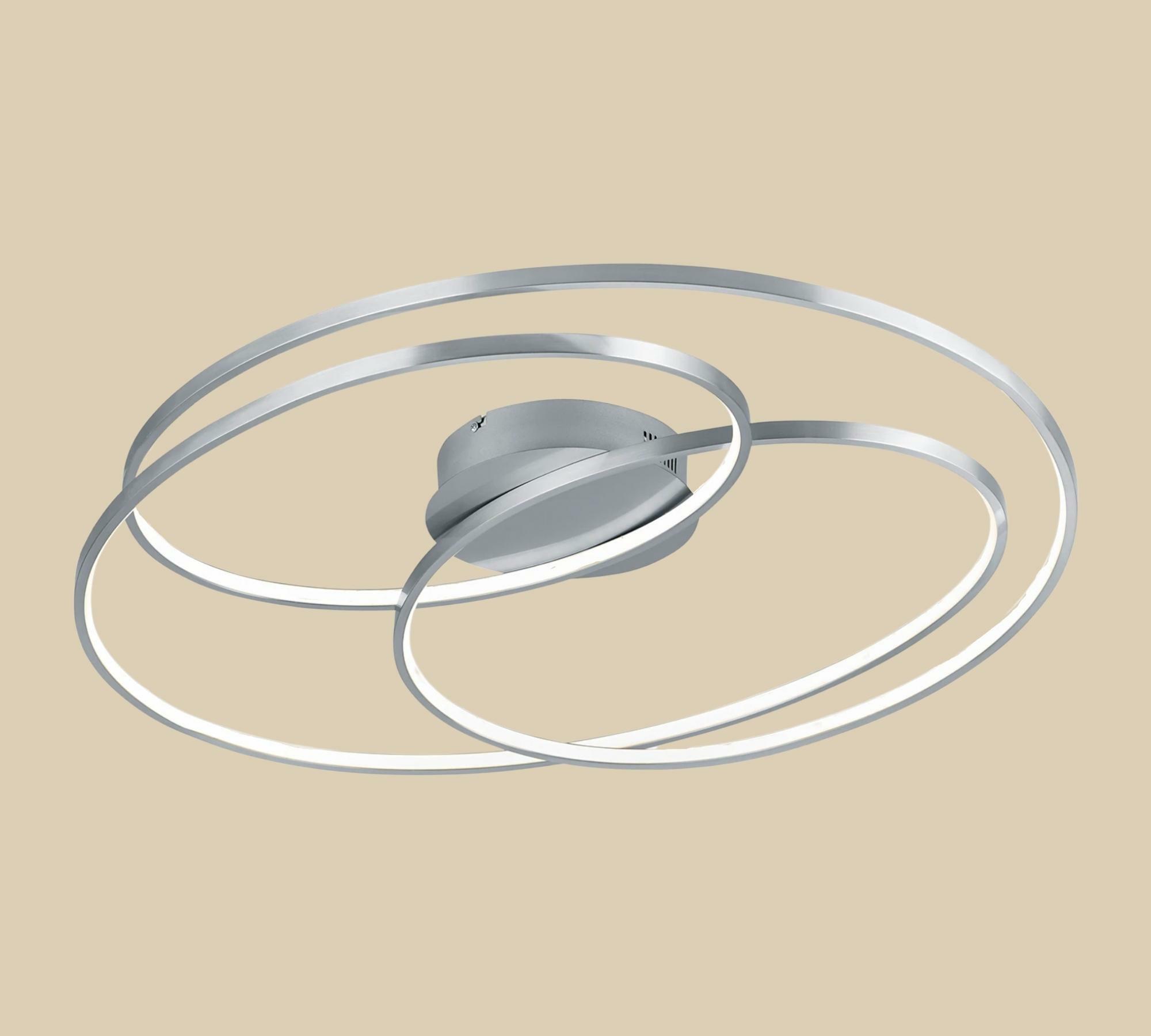 LED ceiling light curved design silver 0